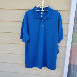PGA TOUR  men shirt   short  sleeve classic  blue sz L.